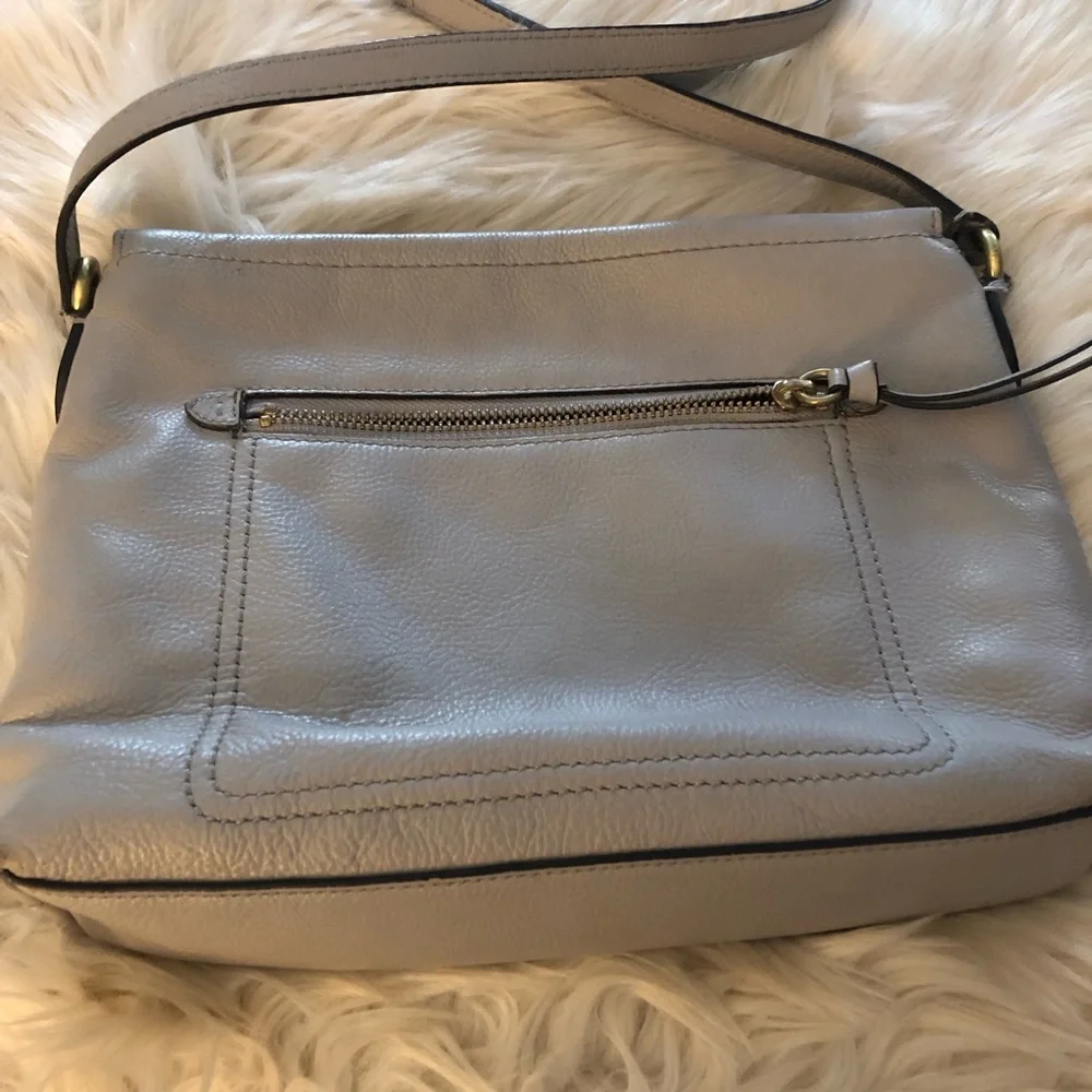 Cole Haan gray leather crossbody handbag purse